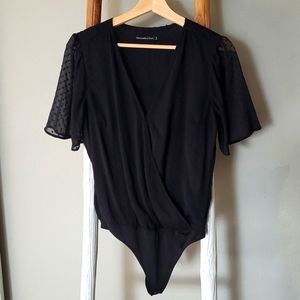 Flutter-Sleeve Bodysuit Top by Abercrombie